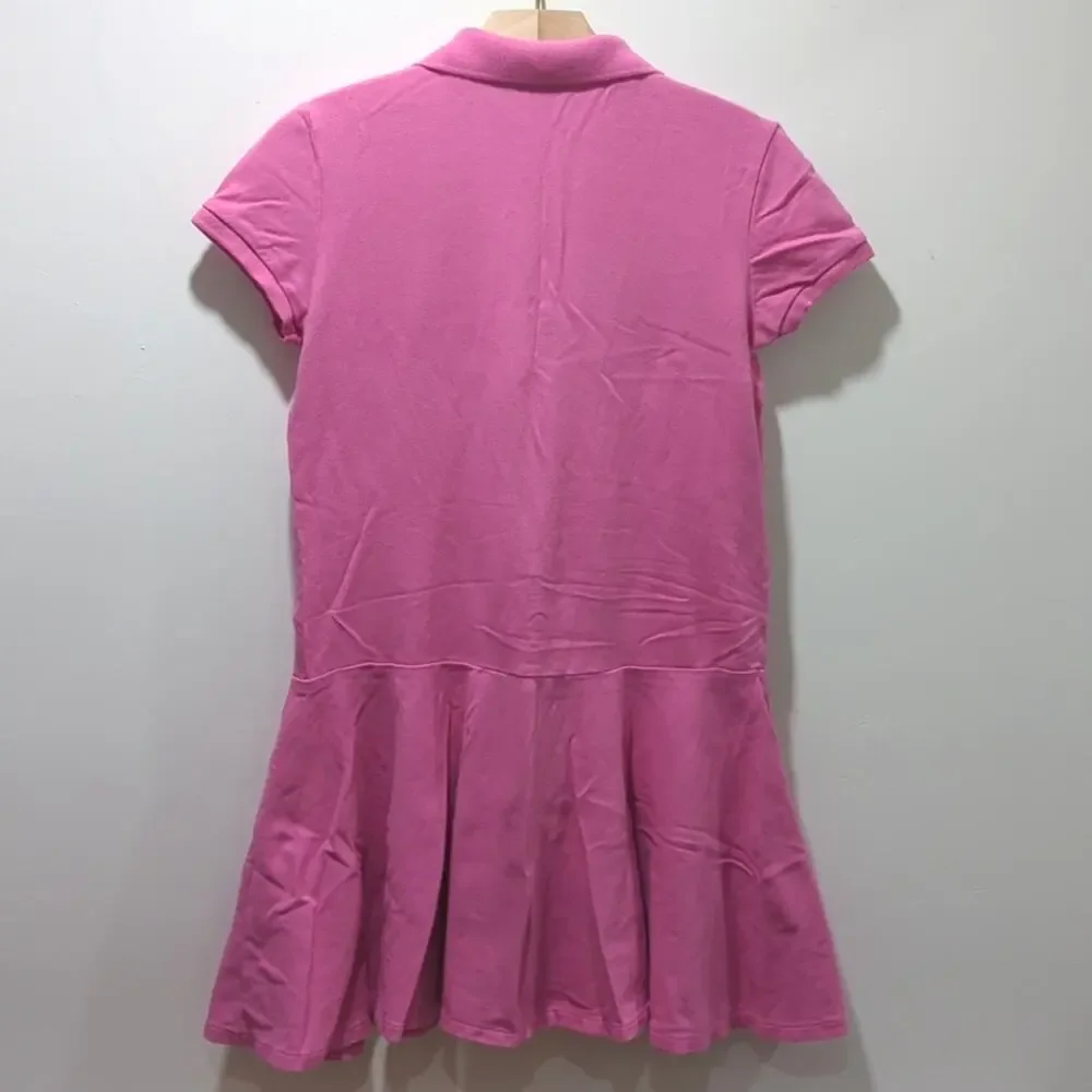 Polo Ralph Lauren Childrenswear Girl's Stretch Cotton Pink Polo Dress Size XL